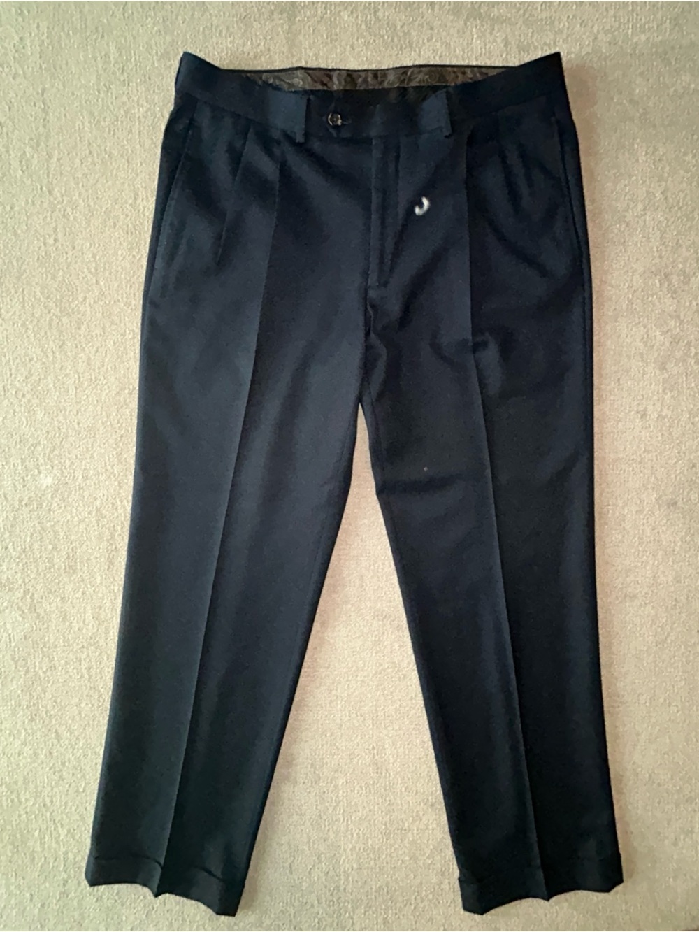 Lauren Ralph Lauren Dress Pants Men’s 34x30 Pleated Cuffed Navy Pants - Picture 4 of 9